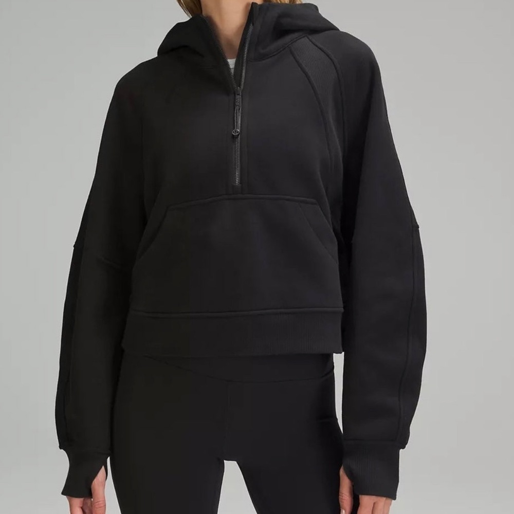 Black XS/S Oversized Lululemon Scuba Half-zip
